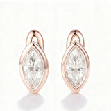 1CT Marquise Earrings D Color Moissanite/Ruby/Colombian 10k 14k S925 Plated Gold Ear Stud for Woman Engagement Christmas Party