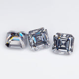 Luxury Multicolor Moissanite Gemstones  Asscher Cut Loose Diamonds  Perfect for Rings Earrings & Pendant Making