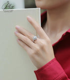 Round Cut 1CT Love Flower Bud Shape Adjustable Moissanite Ring