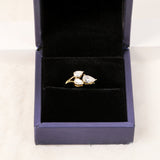 Total 2CT Moissanite Custom Ring Three-Pear Cut D/VVS1 Clarity S925 Silver Sparkling Exquisite Engagement Christmas Gift