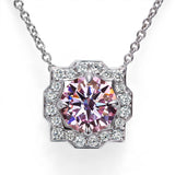 Moissanite 1ct Multicolor Classic Herry Necklace Pendant 925 Sterling Sliver Wedding/Birthday Jewely With Certificates Charms