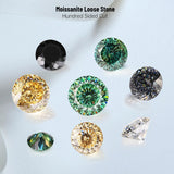 Moissanite Loose Stone Multicolor Primary Color Round Shape Hundred Sided Cut with GRA Certificate Jewelry Rings Earrings Making