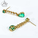 Custom Earrings Lab Grown Gemstones Pear Shape 925 Silver Anniversary Birthday Gift Hypoallergenic No Fade Factory Outlet Charm