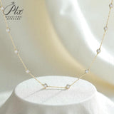 3.0mm Lab-Grown Moissanite Lab Grown Diamond Round Gypsophila Necklace 925 Sterling Silver 10K 14K 18K Hearts and Arrows Cut  D Color VVS1 Moissanite Diamond Proposal Engagement