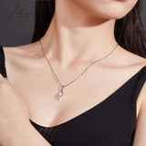 Comma Necklace 925 Silver Gold-Plated Moissanite Necklace Exquisite Women's Jewelry Suitable for Banquet and Party Occasions