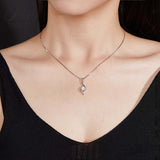 Comma Necklace 925 Silver Gold-Plated Moissanite Necklace Exquisite Women's Jewelry Suitable for Banquet and Party Occasions