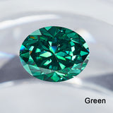 Sparkling Multicolor Moissanite Oval Cut 8Hearts 8Arrows Brilliant Facets Exquisite Loose Gemstones for Jewelry Crafting