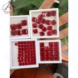 Multi-Size Asscher-Cut Lab-Grown Rubies Exquisite Jewelry DIY Raw Materials First Choice For Gifts