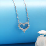 925 Sterling Silver D Color Heart Moissanite Stone Necklace Diamond  Clarity for Women Jewelry Pendant