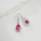 0.8-7CT Oval Cut Ruby/Sapphire/Colombian Emerald Earrings Lab-Grown Gemstone Jewelry Gift for Christmas Easter Hypoallergenic