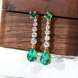 Custom Earrings Lab Grown Gemstones Pear Shape 925 Silver Anniversary Birthday Gift Hypoallergenic No Fade Factory Outlet Charm