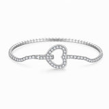 Moissanite Round Cut Multi Style Lock Design Bracelet Premium Radiant Jewelry Versatile Lock Trendy Bracelet Popular Gift Idea