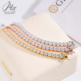 6.5mm Tennis Bracelet/Necklace Exquisite D-Color Moissanite Unisex Elegant Jewelry Anniversary Gift Allergy-Resistant