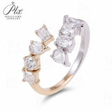 Diamond Ring Various Shapes18K 14K 10K Gold Band Engagement Wedding Band jewelry for Men Women No Fade Hypoallergenic Charm