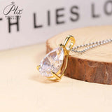 8-16 CT Custom Necklace Pear Cut Moissanite White 925 Sterling Silver Jewelry High-Quality Premium Christmas Gift Hypoallergenic