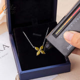 925 Sterling Silver D Color VVS1 Moissanite Four-leaf clover Necklace Daily Wear Gift-Giving