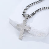 Dazzling Moissanite Hip-hop Cross Necklace - Hypoallergenic Choice for Easter Gifting to Family For Both Men and Women