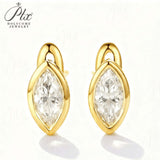1CT Marquise Earrings D Color Moissanite/Ruby/Colombian 10k 14k S925 Plated Gold Ear Stud for Woman Engagement Christmas Party