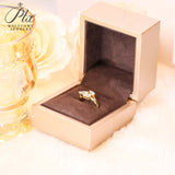 Total 2CT Moissanite Custom Ring Three-Pear Cut D/VVS1 Clarity S925 Silver Sparkling Exquisite Engagement Christmas Gift