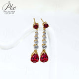 Custom Earrings Lab Grown Gemstones Pear Shape 925 Silver Anniversary Birthday Gift Hypoallergenic No Fade Factory Outlet Charm