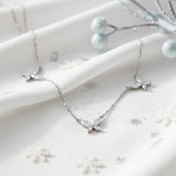 Butterfly Necklace with2.4CT D Color Marquise Cut Moissanite S925 Plated White Yellow Rose Gold Chain Engagement Chrisrmas Daily