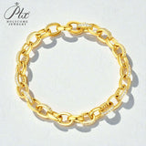 Clasp Bracelet with 1.2mm D Color Round Moissanite S925 Silver Plated Chain for Man Minimalist Delicate Jewelry Gift Daily