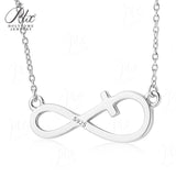 The Infinite Love Series 925 Silver Necklace Moissanite Round Cut VVS1 Pendant Luxury Jewelry for Women