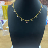 Nine Waterdrop Necklace Moissanite Stones Pear Cut Custom 925 Sterling Silver Collarbone Chain for Women Christmas Gifts Elegant