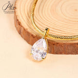 8-16 CT Custom Necklace Pear Cut Moissanite White 925 Sterling Silver Jewelry High-Quality Premium Christmas Gift Hypoallergenic