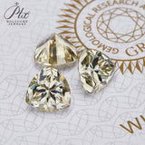 Lab Grown Loose Moissanite Diamond Wholesale Multicolor Trillion Shape VVS1 Clarity for Gemstone Making GRA Certificate Beads