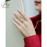 Crown Shape Round Moissanite Twisted Adjustable Ring Women Only Gifts For Festivals And Anniversaries