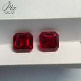 Multi-Size Asscher-Cut Lab-Grown Rubies Exquisite Jewelry DIY Raw Materials First Choice For Gifts