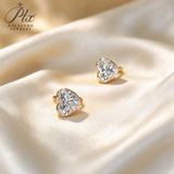 Exquisite Lab Grown Diamond Earrings New Arrival Design 10K/14K/18K Solid Yellow Gold Heart Cut 2ct DEF VVS Minimalist Stud Earrings for Women Hypoallergenic for Daily Wear Factory Direct Supply
