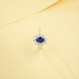 Gemstones Ring Oval Cut Lab Grown Ruby Sapphire Columbia Padparadscha 925 Silver Anniversary Gifts Charms Jewelry for Woman