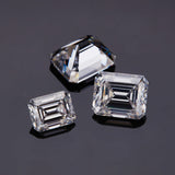 Wholesale Price Moissanite Stone Emerald Cut D Color Blue Green  VVS1 with GRA Certificate 0.5ct-10ct Gemstones