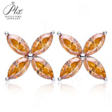 Horseshoe Clover Plated Moissanite Earrings & Necklace - Classic Design Daily Wear Hypoallergenic Ideal Gift
