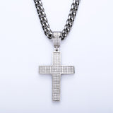 Dazzling Moissanite Hip-hop Cross Necklace - Hypoallergenic Choice for Easter Gifting to Family For Both Men and Women