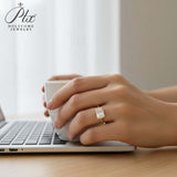2ct Radiant Moissanite Ring High-Flash Center Stone Classic Minimalist Style Wedding Engagement Band Gift for Her