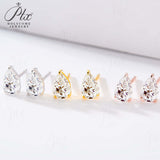 D Color Moissanite Pear Shape Moissanite Stud Screw Back Earring Jewelry 100% 925 Sterling Silver For Women Gift