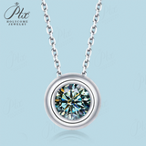 Moissanite  Pendant Luxury 1 Carat VVS1 Rose Gold K Red Color Necklace Clavicle Chain GRA Certified Lab Diamond Women Charms