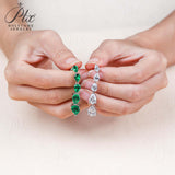 Pear-shaped Earrings Set with D/VVS Grade Moissanite & Colored Gemstones  This Jewelry Is An Ideal Choice for Party Gifts