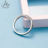 Round Moissanite Stackable Band Ring Women Only Gifts For Festivals And Anniversaries