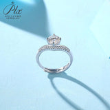 Crown Moissanite Adjustable Wishbone Half-Eternity Ring Women Only Gifts For Festivals And Anniversaries