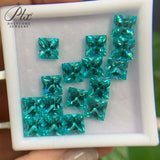 0.78-14ct Princess Cut Lab-Grown Paraiba Loose Stones - Wholesale Price Charming Anniversary Gift Selection