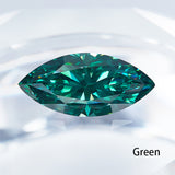 Loose Moissanite Stone Marquise Cut 0.3-10 CT  Few Colors  D Green Blue Black Champagne Color  Excellent Cut Grade Test Positive