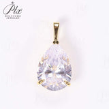 8-16 CT Custom Necklace Pear Cut Moissanite White 925 Sterling Silver Jewelry High-Quality Premium Christmas Gift Hypoallergenic
