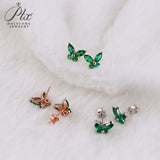 925 Sterling Silver Moissanite Lab Grown Gemstone Marquise Round Butterfly Stud Earrings Banquet Gift