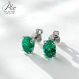 2-8CT Oval Moissanite Earrings for Women Solid 925 Sterling Silver Lab grown Gemstone Screw Back Design Hypoallergenic