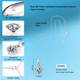 Moissanite Pendant Classical 6 Prongs 12 Color 925 Sterling Sliver Fine Jewelry Necklace Lady Birth Stones Wedding Gift Jewel