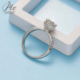 6-Prong Round Moissanite Petal Ring Women Only Gifts For Festivals And Anniversaries